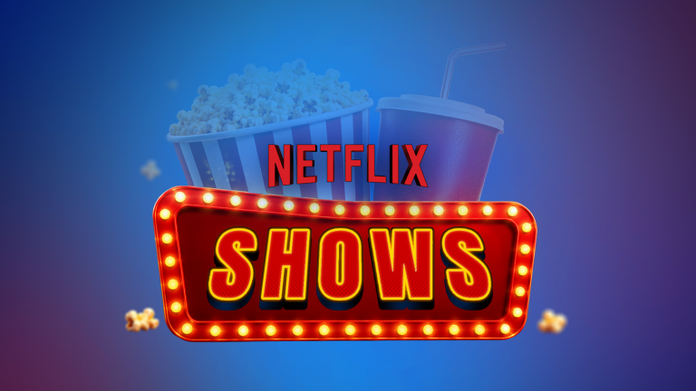 netflix-shows-graphic-with-a-popcorn-bucket-drink-cup-and-glowing-theater-sign